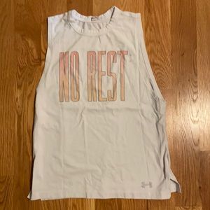 Under Armour white exercise tank top